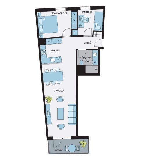 Plantegning for Østbrovej 2F, 5. 4., 2600 Glostrup