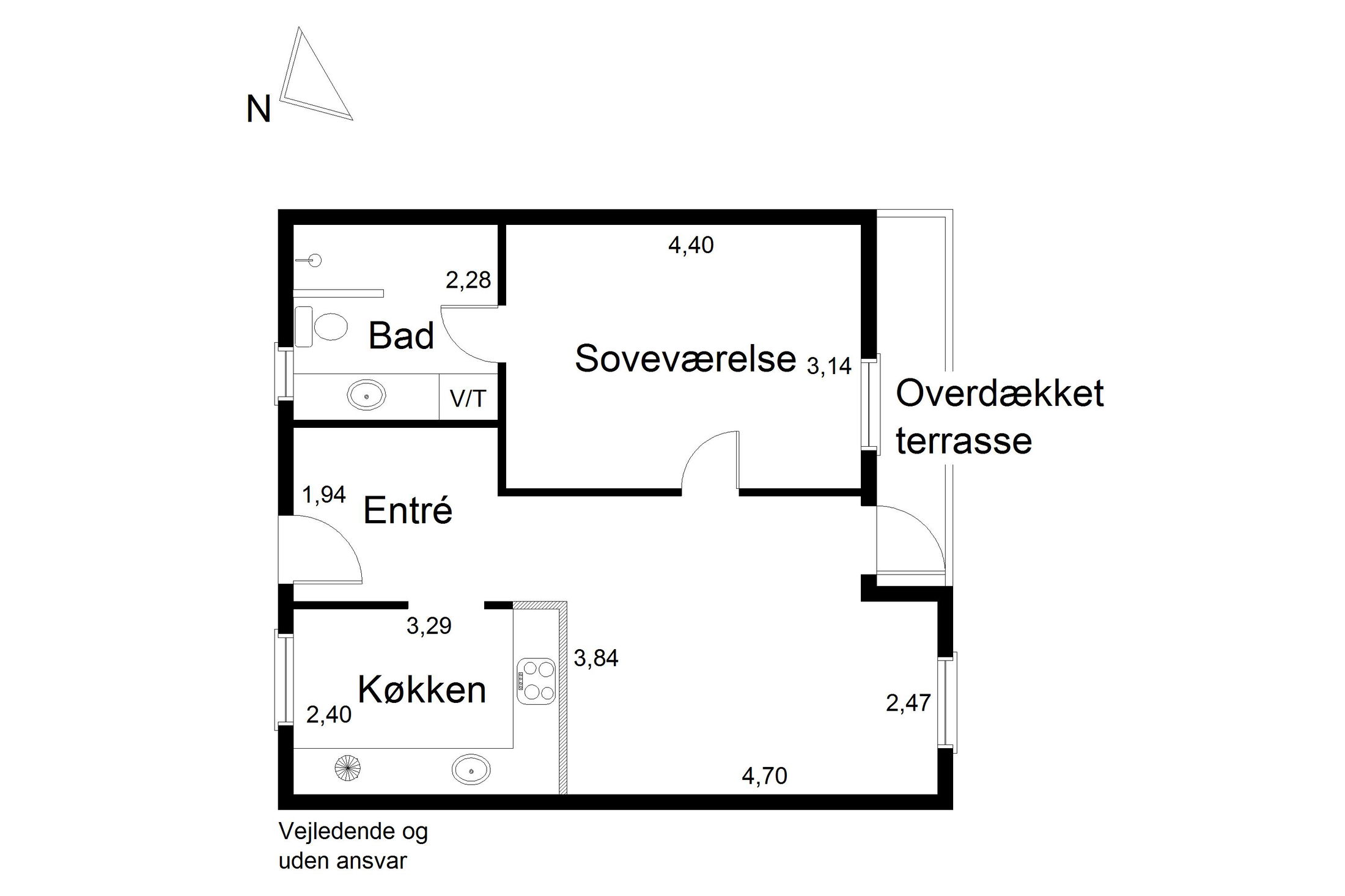 Plantegning for Søndermarksvej 87A, 7100 Vejle