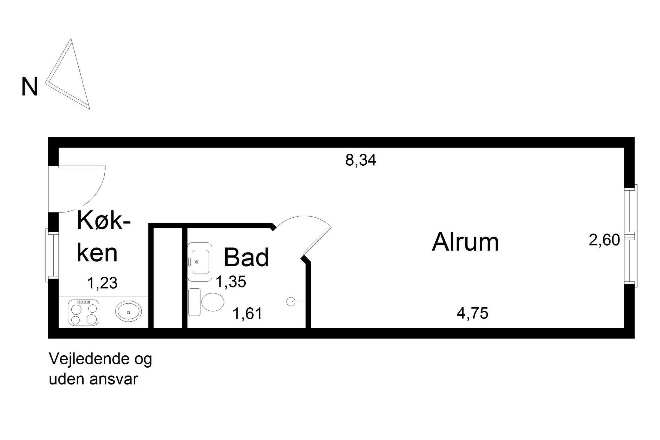 Plantegning for Dortheavej 2, 2. 11., 2400 København NV