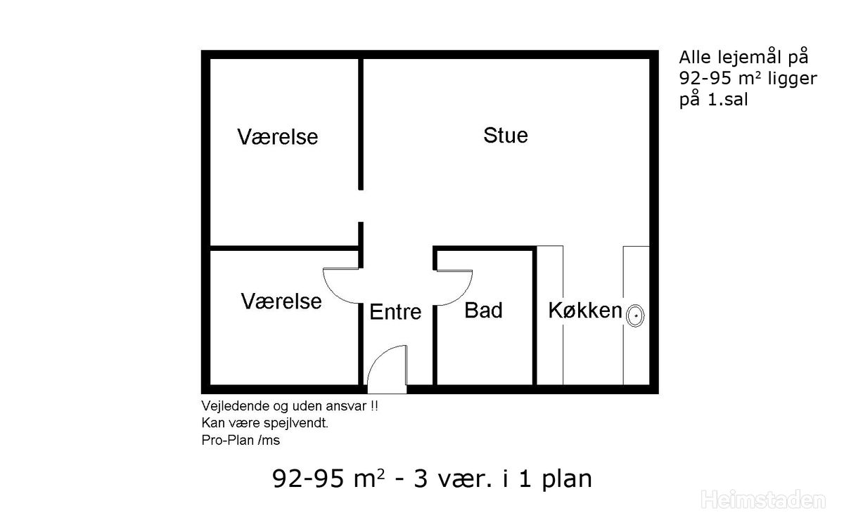 Plantegning for Koglevænget 15, 1. sal, 5700 Svendborg